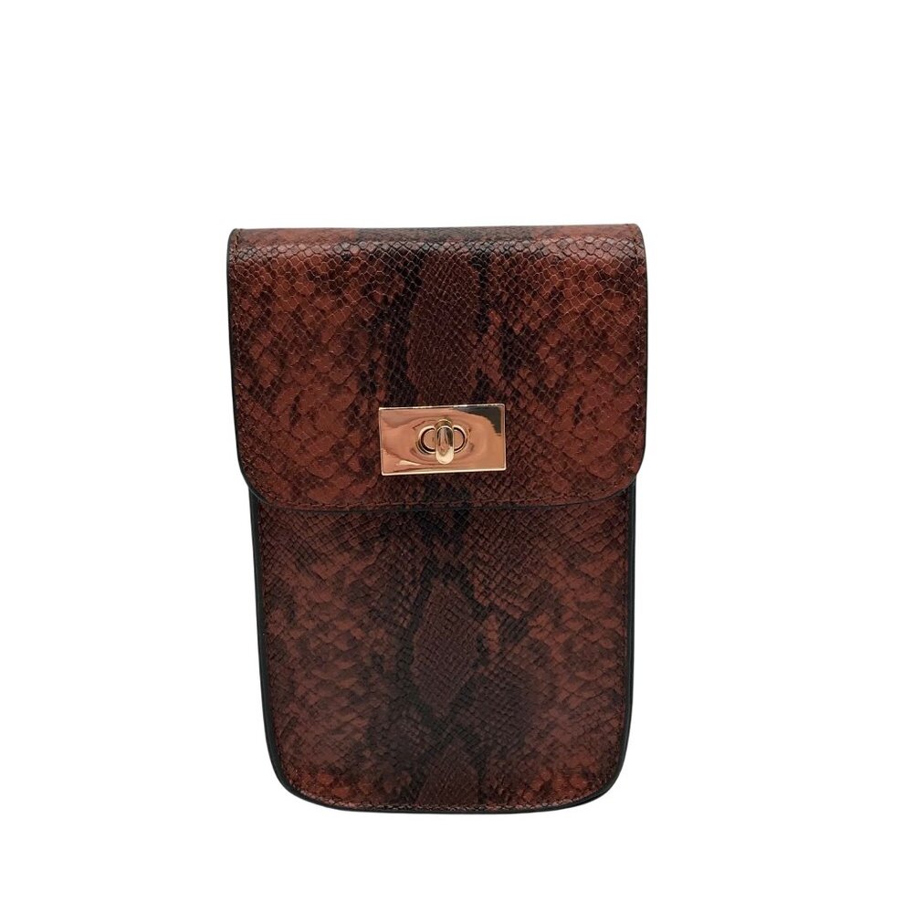 Mellow World Brown Vegan Touchscreen Phone Crossbody Bag